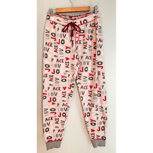 PJ Salvage Peace & Joy Waffle Ski Jammie Pajama Set Thermal Snowboard Sz S New - Picture 8 of 12